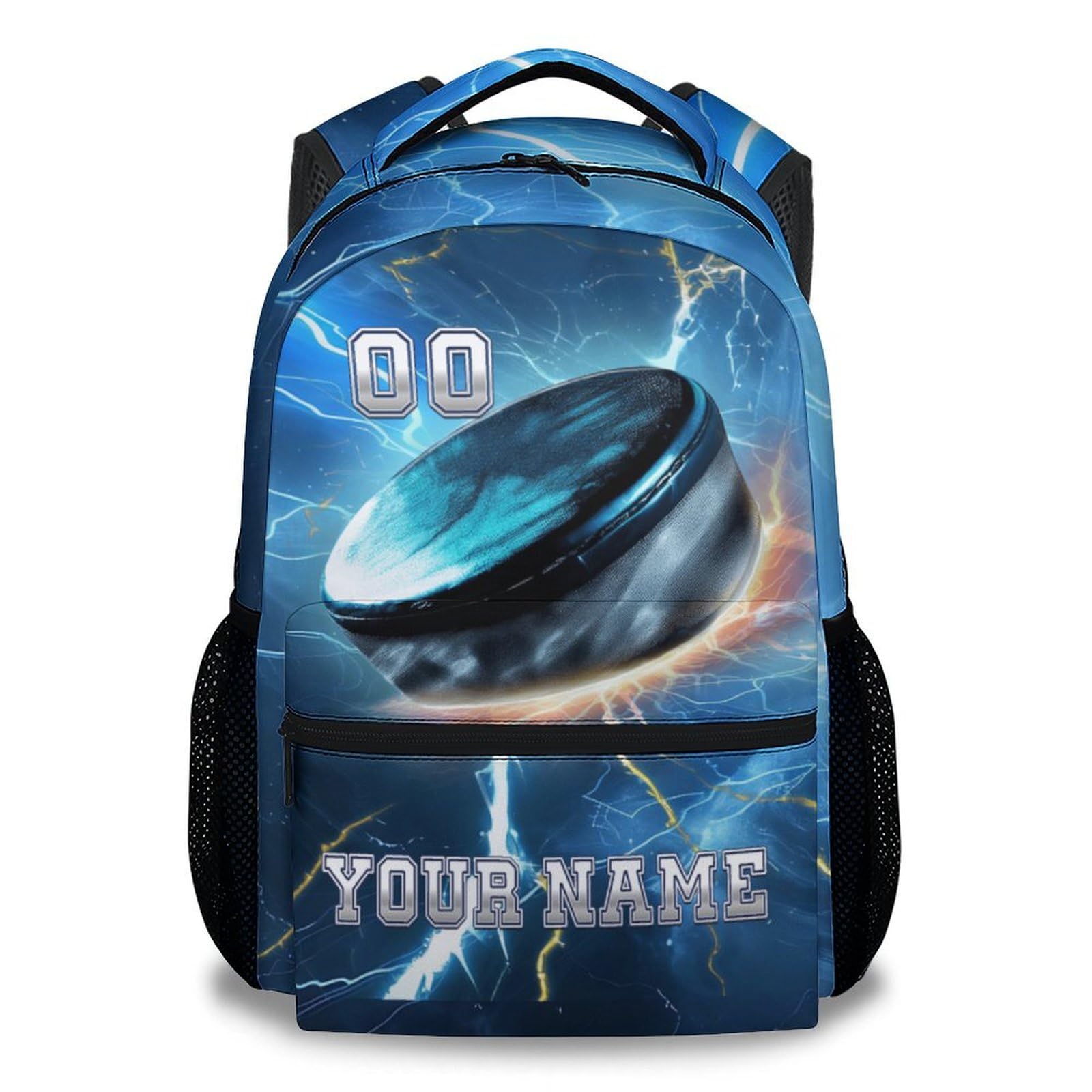 CUNEXTTIME Custom Boys Backpack for School - 17 Inch Hockey Backpacks for College, Highschool - Cool Lightweight Durable Sports Bookbag