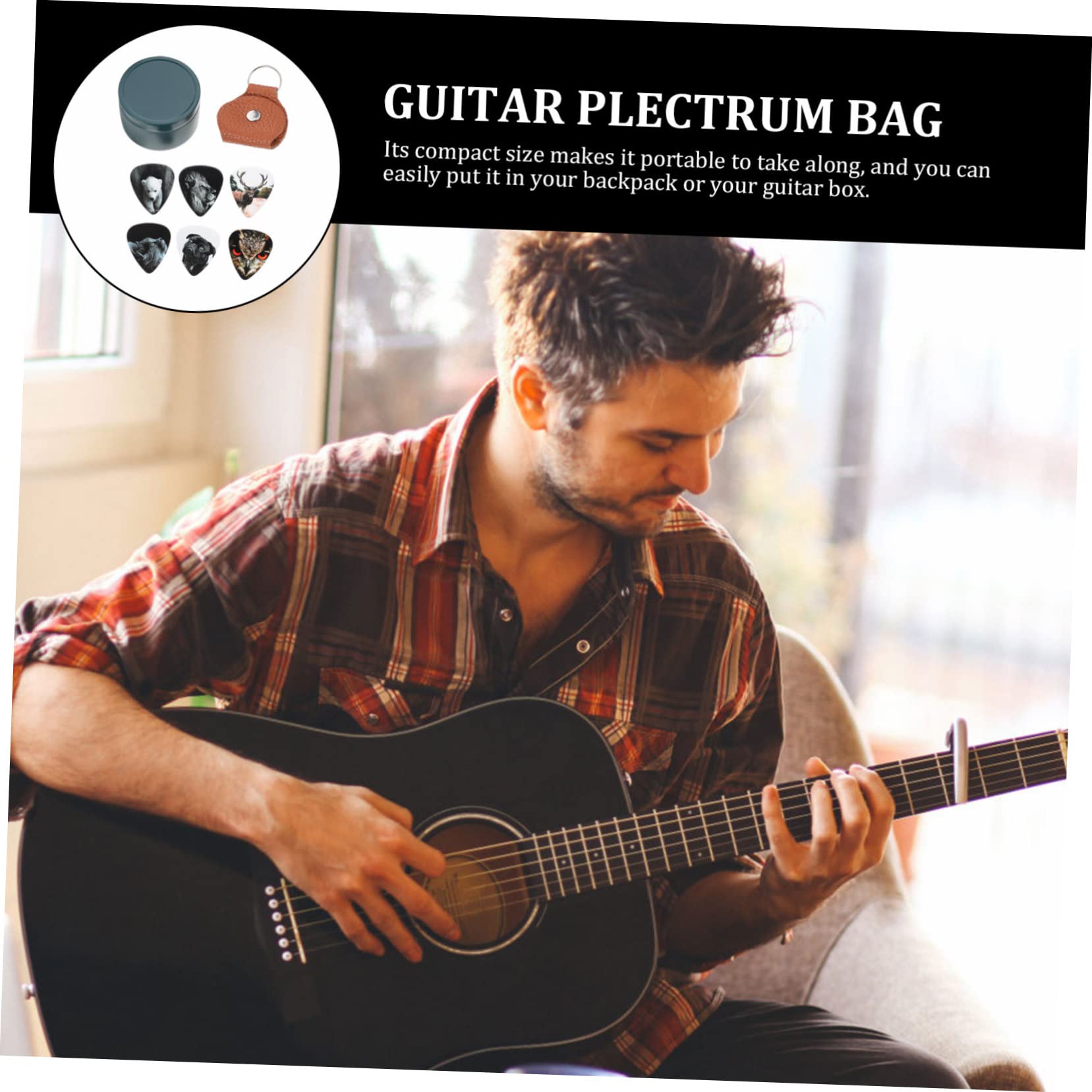 ifundom 4sets Plettri Per Chitarra Celluloide Con Design Creativo Accessori Per Chitarra Acustica Ed Elettrica Facili Da Trasportare e Maneggiare Per Musicisti Di Tutti