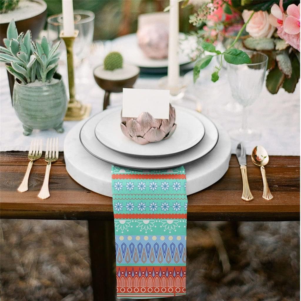 Bohemian Ethnic Cloth Napkins Set Festive Banquet Wedding Decor Tea Towel Kitchen Dinner Table(6pcs)