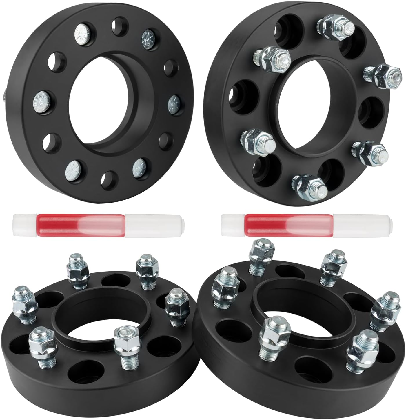 KAX 6x135 Wheel Spacers, Forged 1.25" Hubcentric Spacers with Thread Pitch M14x1.5 Hub Bore 87mm,4Pcs fit for 2015-2024 Navigator,Black