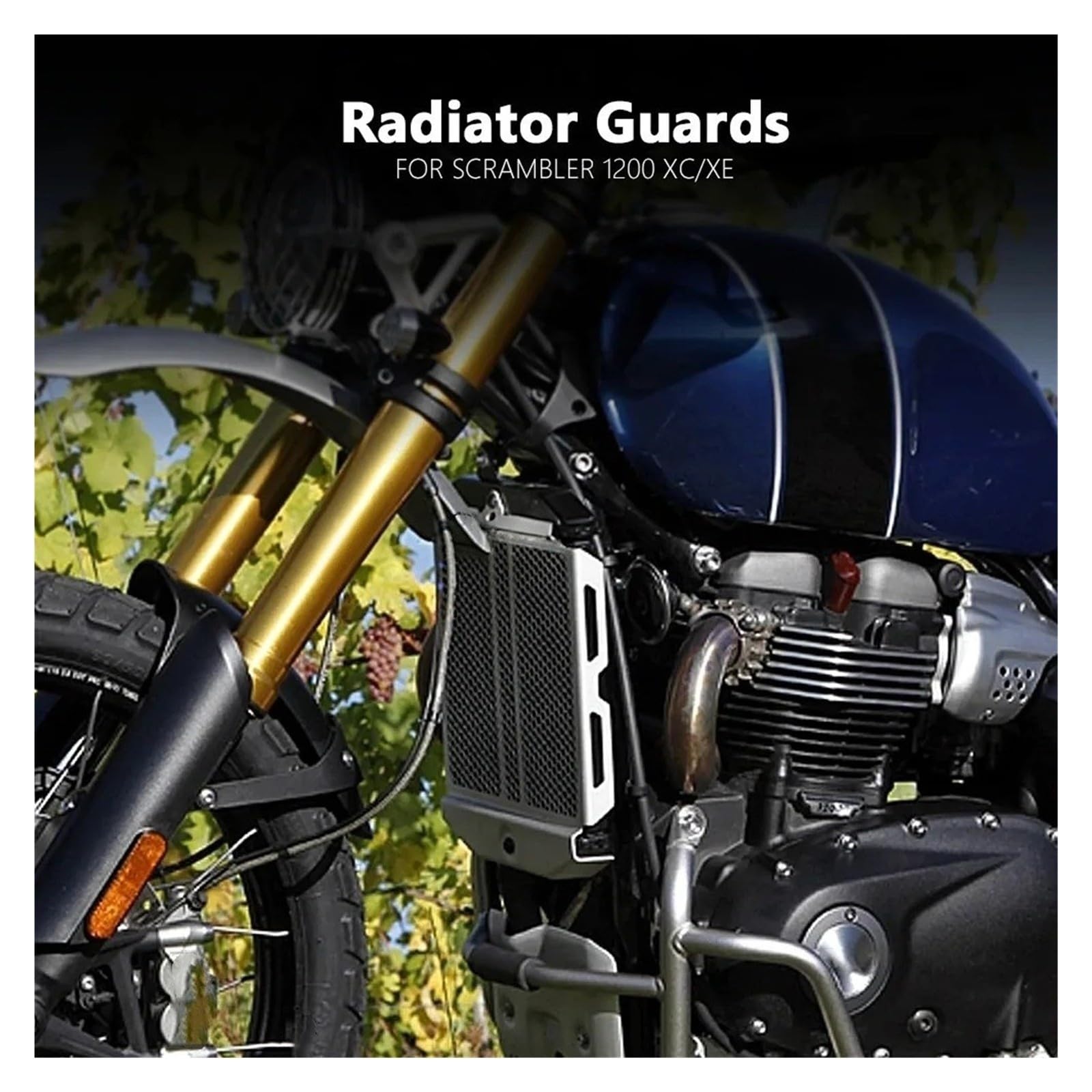 Parabrezza Moto PER Scrambler 1200XE 1200XC 1200X 2019-2025 Deflettore | Protezione Radiatore Motociclo Della Griglia Raffreddamento Scudo A Rete