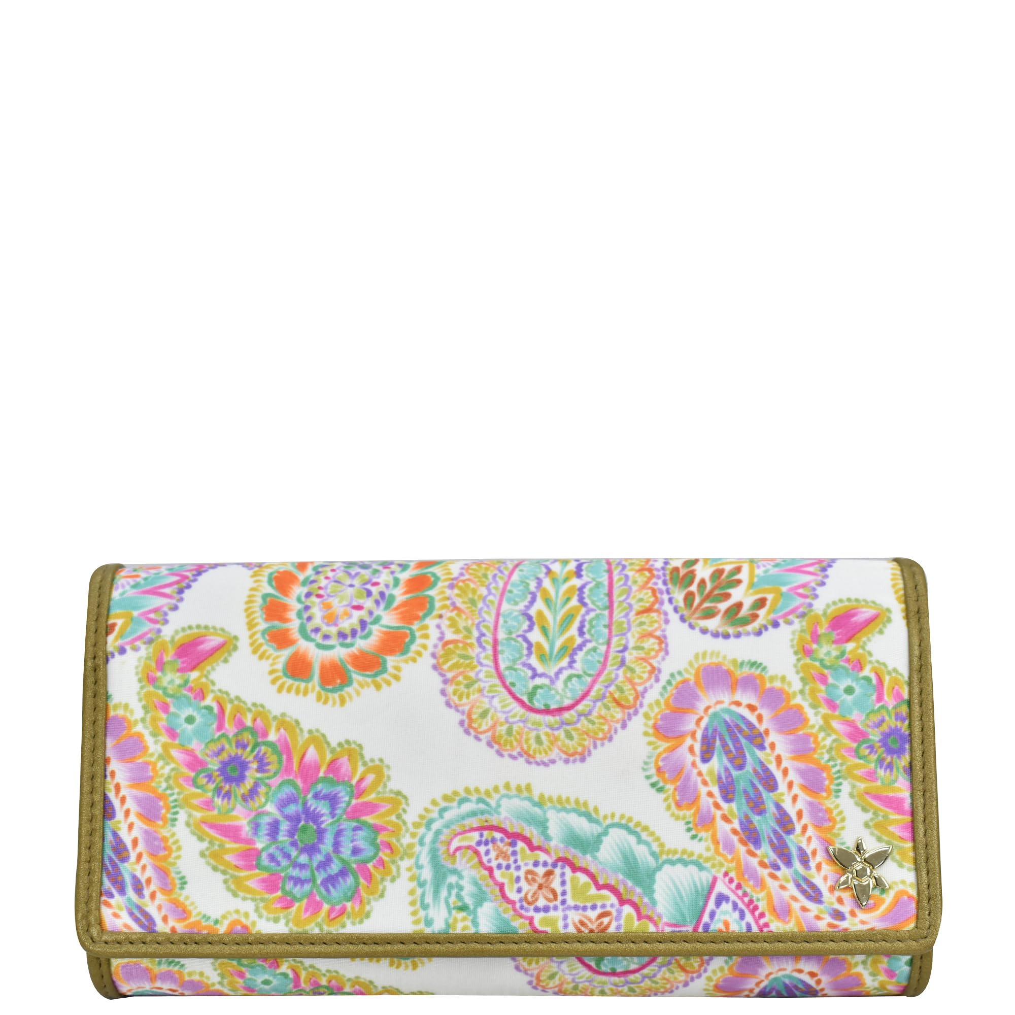 Three Fold RFID Blocking Wallet - Wanderlust Collection - Nylon Fabric with Genuine Leather Trim and Artwork Print-image-8