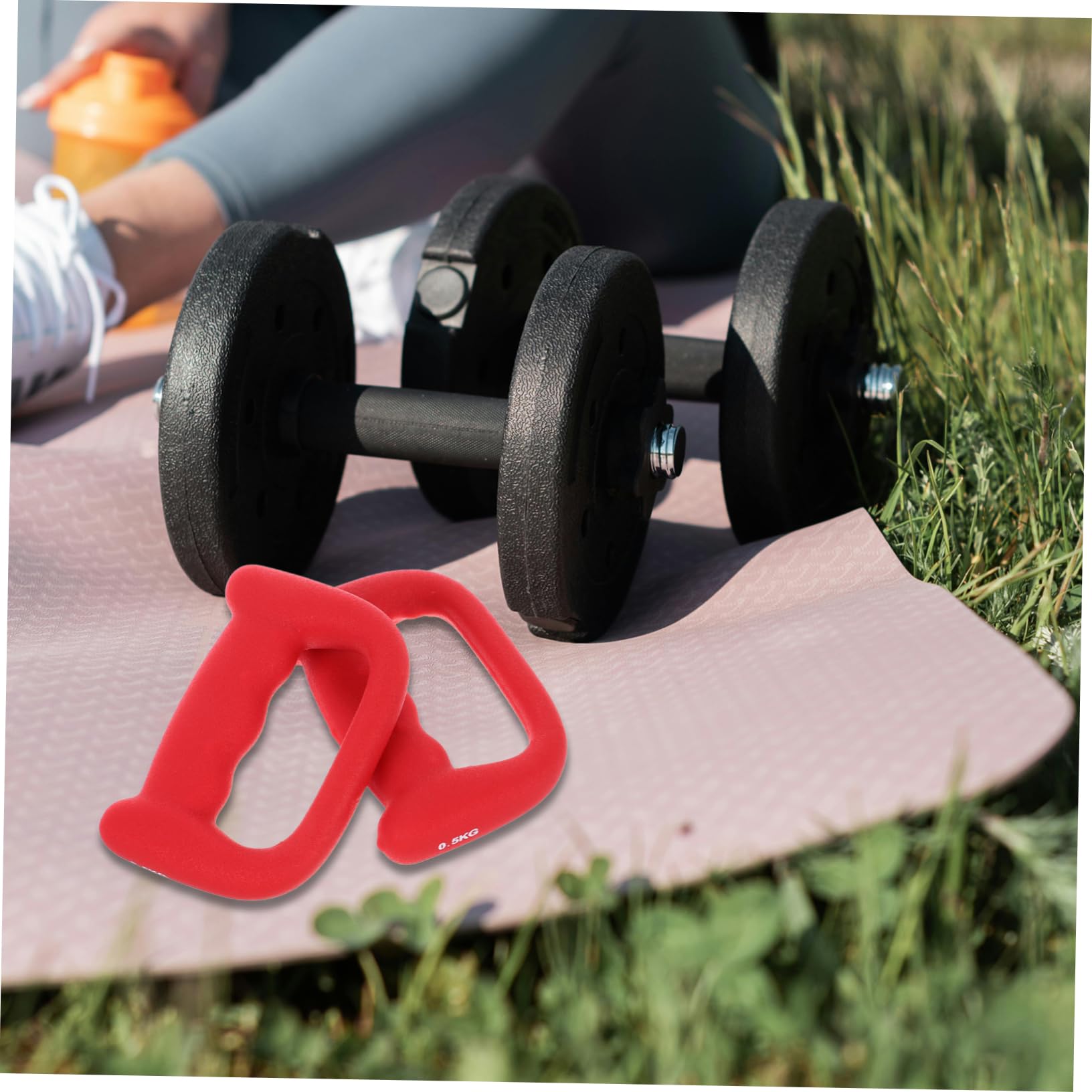 Manubri da Boxe Rossi d 0, 5kg, 2 Pezzi in Plastica