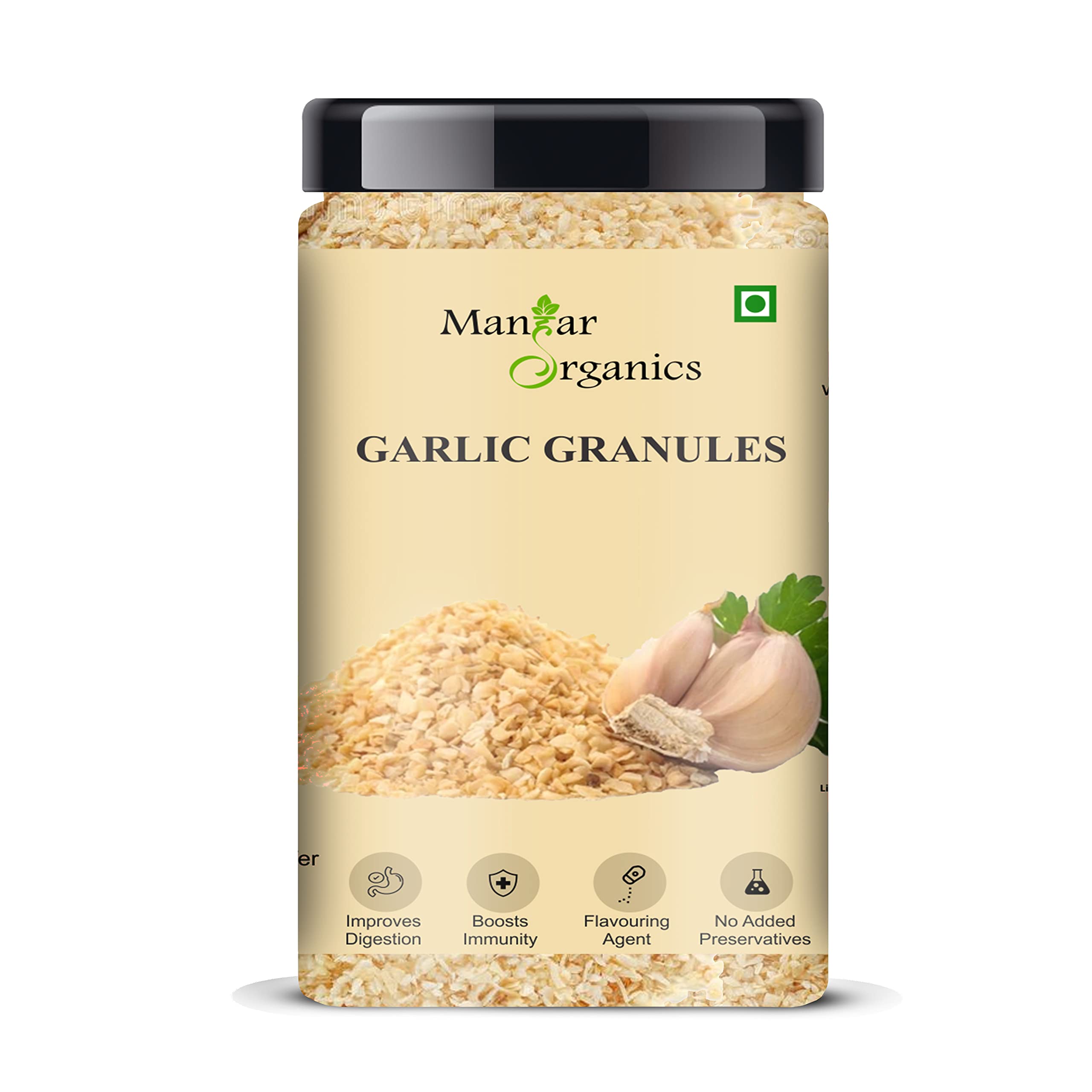 ManHar Organics Dried Garlic Granules 425g Jar – All-Natural Flavor Enhancer for Cooking, Sauces, Seasoning, and Marinades (B0C6XNTV61) Amazon Price History, Amazon Price Tracker