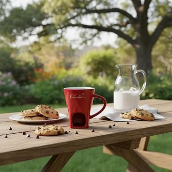 Chocolate Melting Mug, Party Fondue Cup with Candle Melting Pot