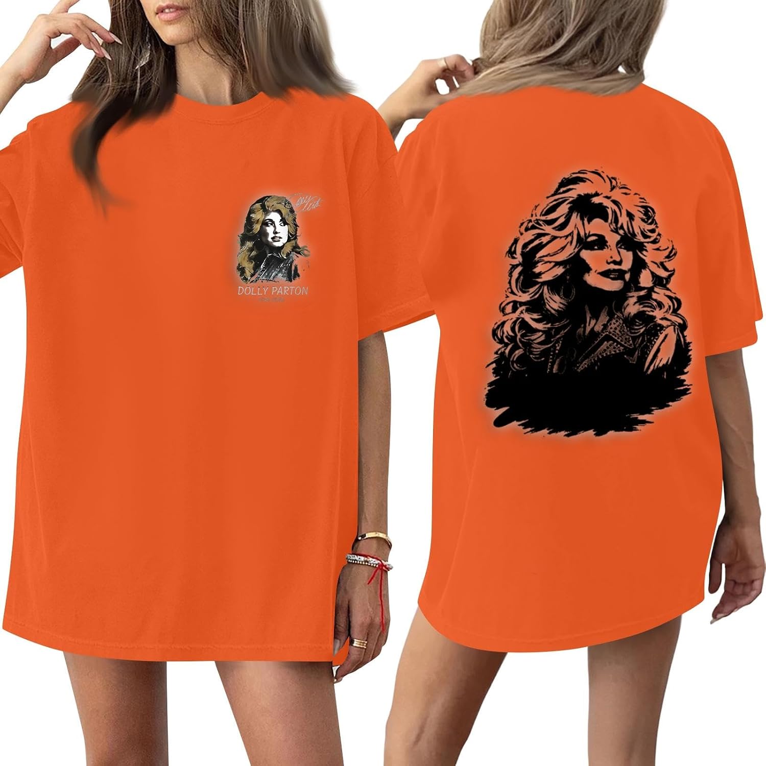 Dolly Memorial T Shirt for Women Parton Vintage Tops Retro Tunic