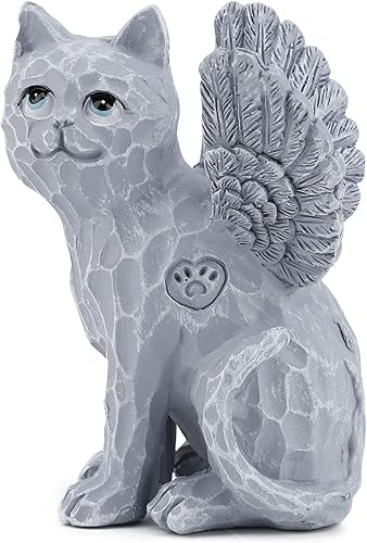 MEJORMEN Figura de ángel de gato, regalo conmemorativo de la amistad, regalo conmemorativo de la amistad de 2.95 pulgadas, regalos de condolencias