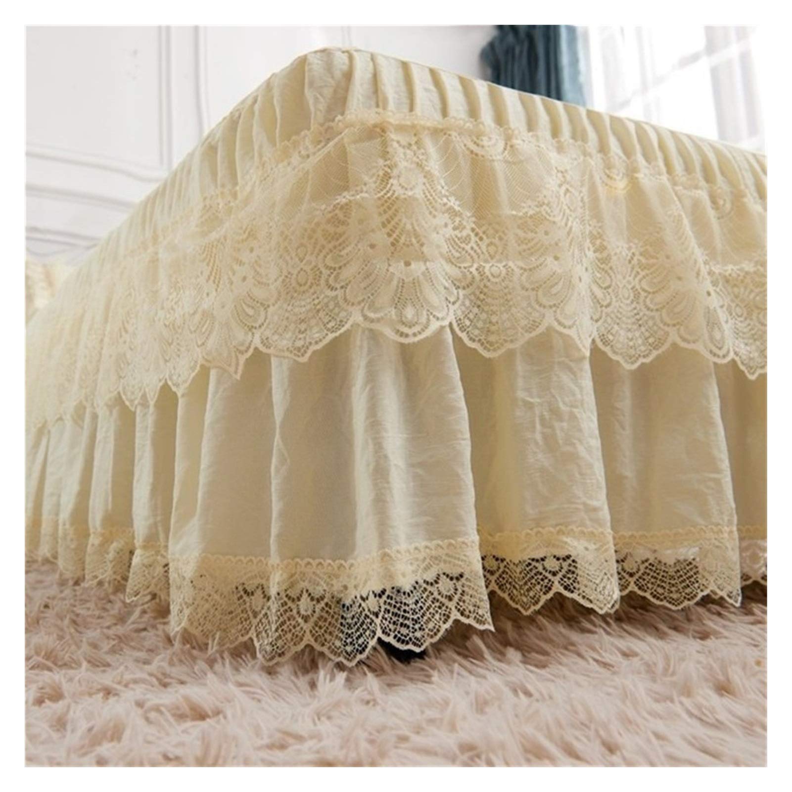 Cubre somier cama falda algodón poliéster transpirable 150x200x45cm