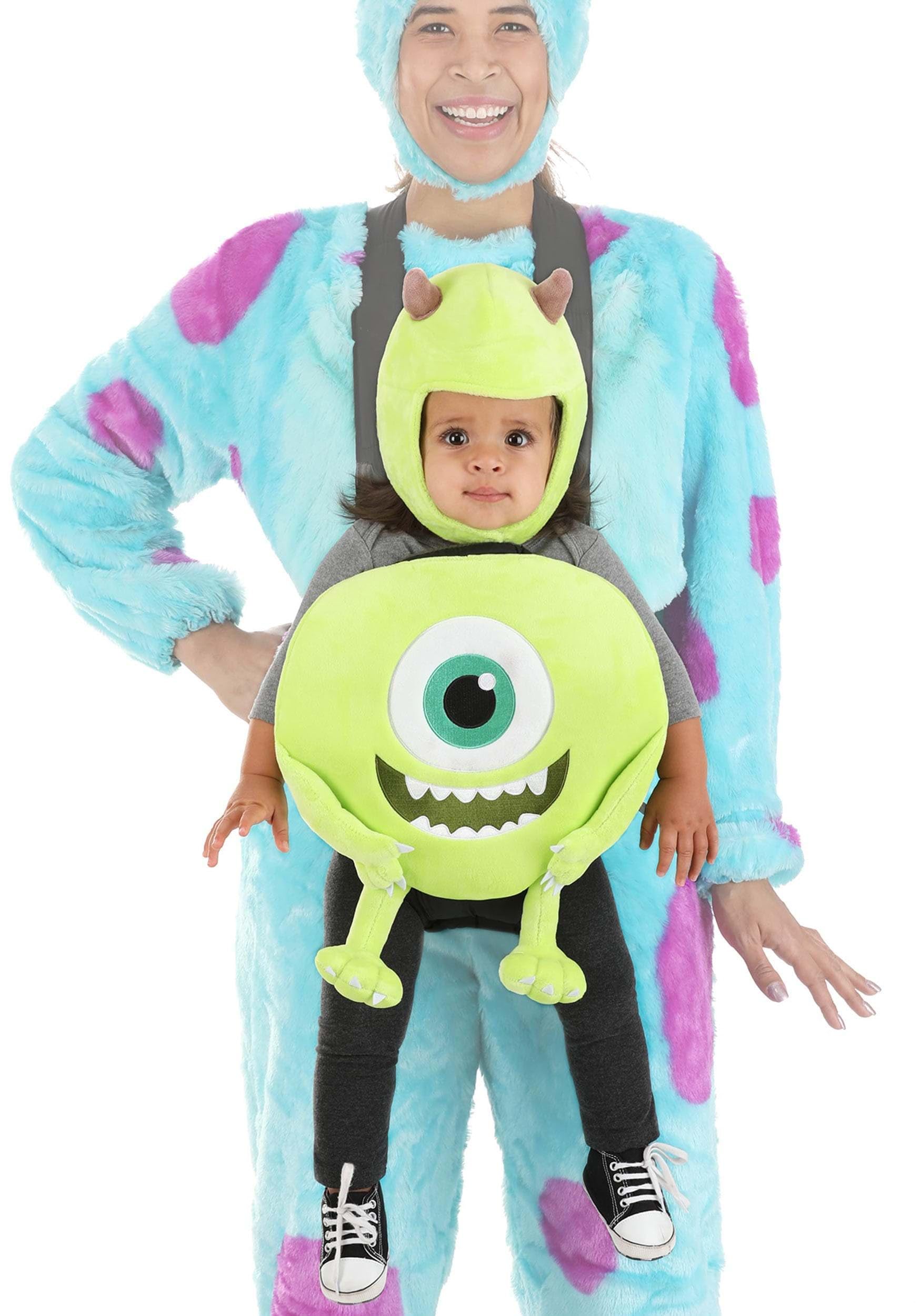 Disney Monsters Inc. - Disfraz de Mike Wazowski de terciopelo para portabebés, disfraz de Halloween para bebé