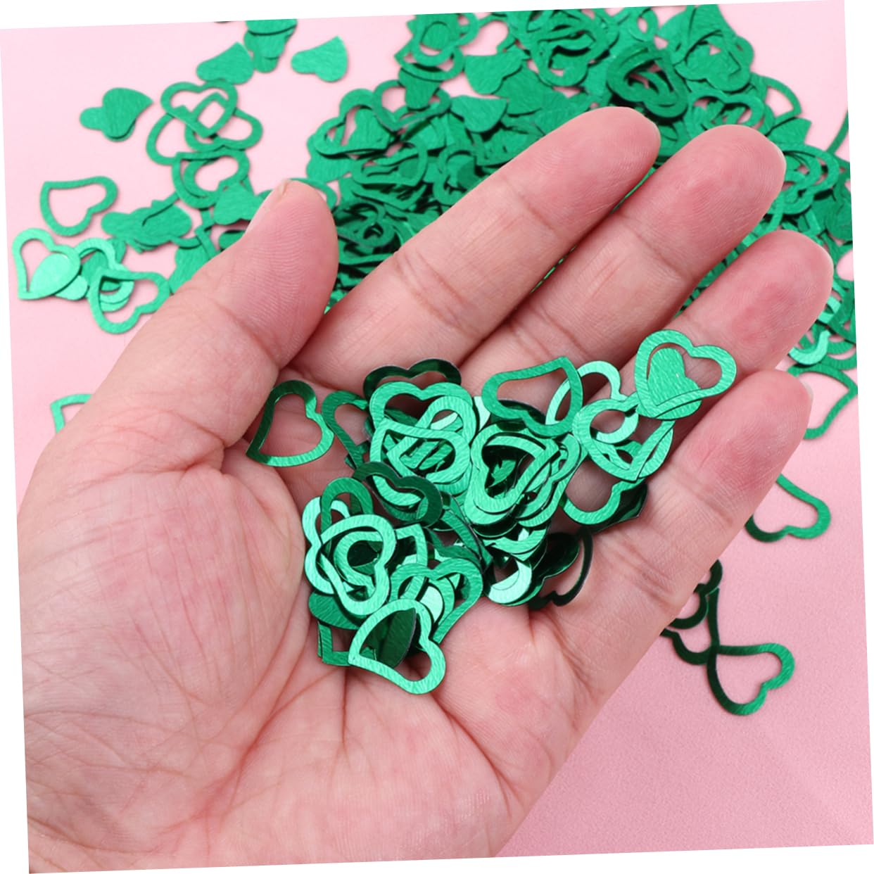jojofuny 9000pezzi Confetti Cuore Verde Glitterato Per Matrimonio e Feste Decorazioni Romantiche Per Tavolo Compleanni e Cerimonie Speciali