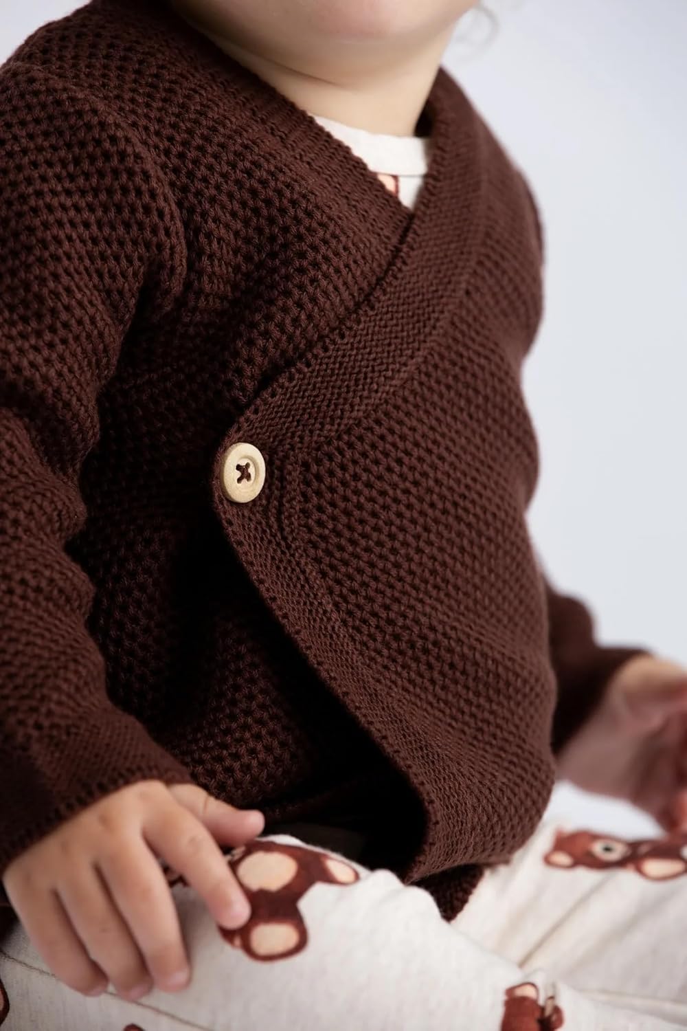 Monica + Andy Lucky Baby Cardigan, 100% Organic Baby Clothes for Girls & Boys, Sizes for Preemie, Newborn, & Infant - Image 4