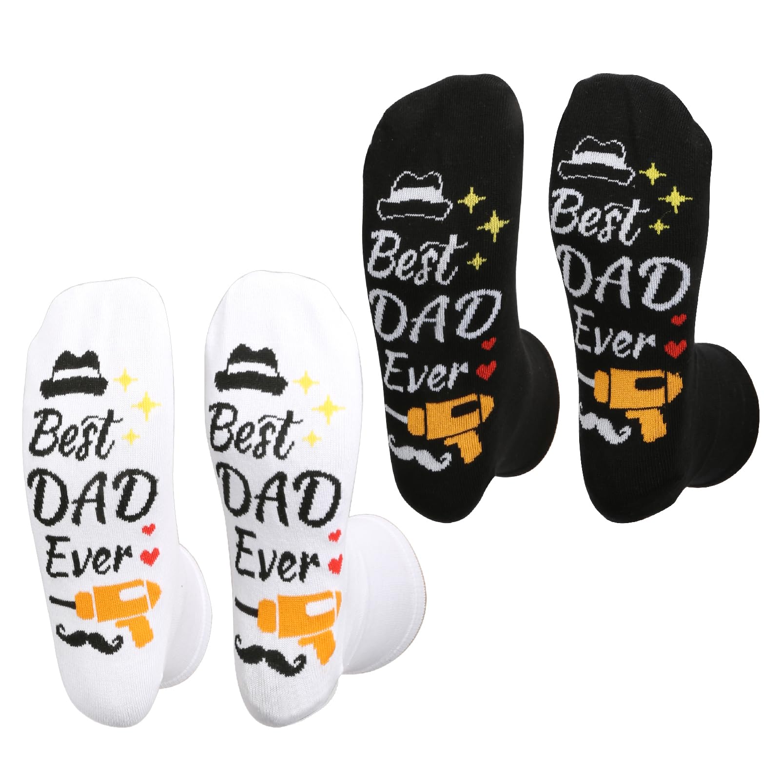 Loopes Unisex Best Dad Ever Best Dad Socks - 2 Pairs, Perfect For Father's Day, Birthday, Christmas Gifts