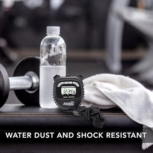 Miniatura 7 de Cronómetro digital MARATHON Adanac 3000 con pantalla extra grande y botones resistente al agua negro 1