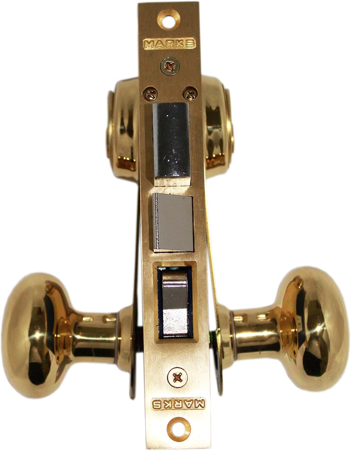 Marks 21AC LHR Double Cylinder Iron Gate Ornamental Knob Plate Mortise Lock Set with 2-1/2" Backset