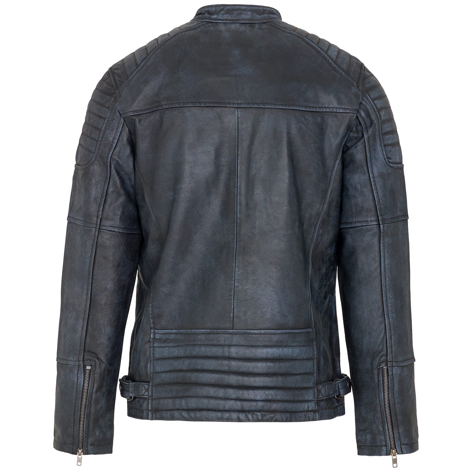 URBAN 5884 Ralf Chaqueta de Piel Hombre, Chaqueta de Piel de Oveja Genuina Suave y Duradera Hombre