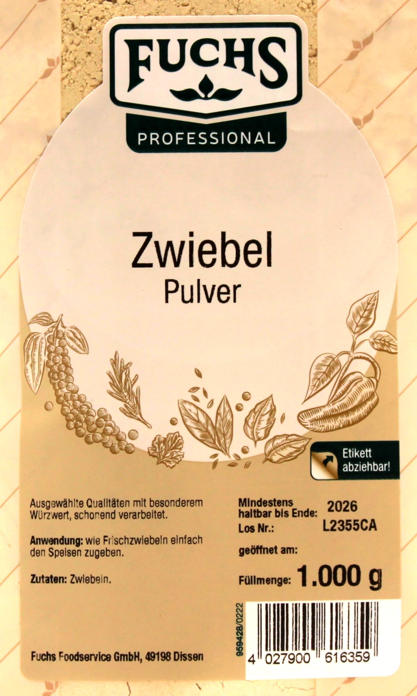 Fuchs Zwiebel-Pulver, 5er Pack (5 x 1 kg)