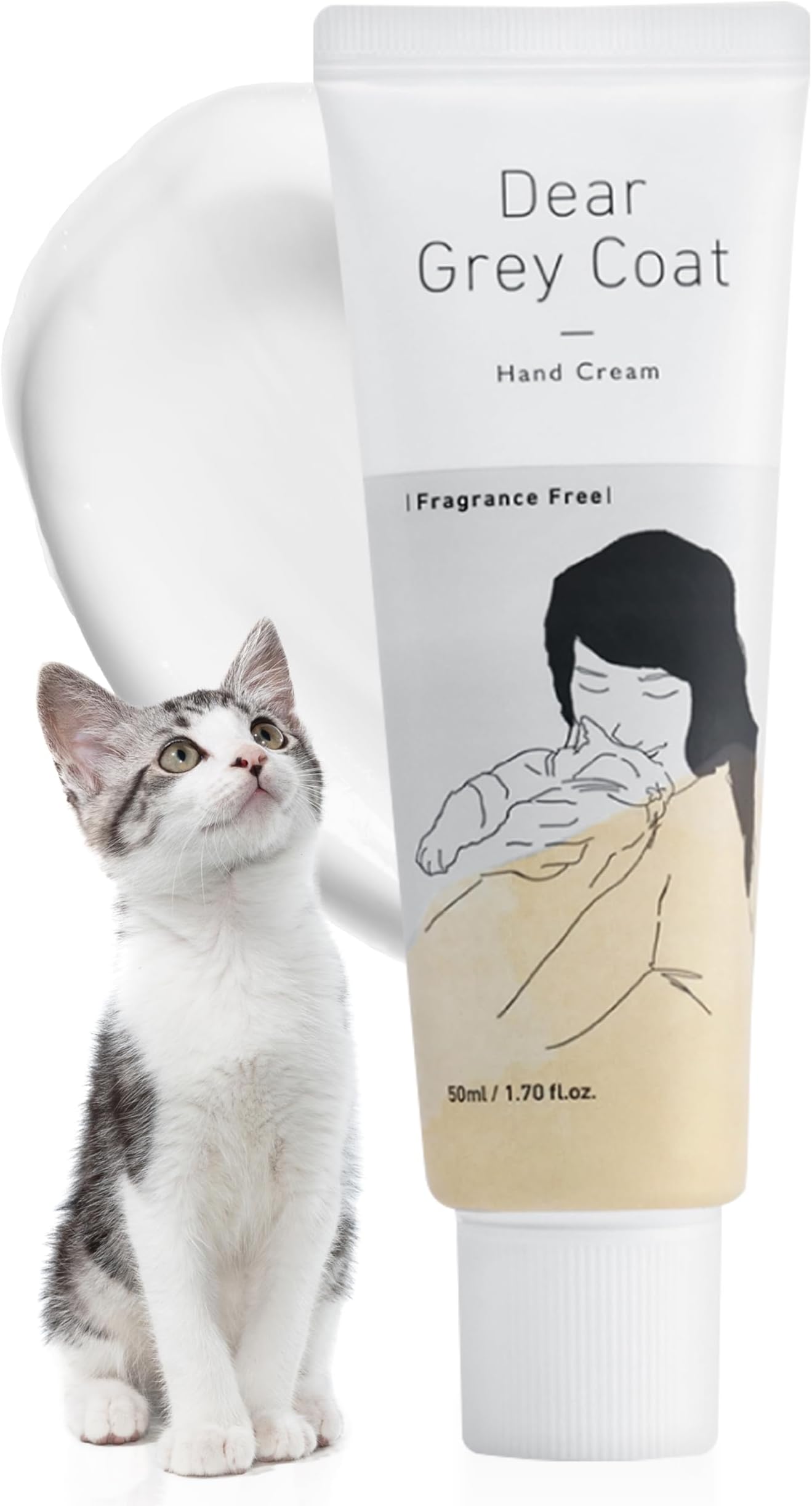 Dear Grey Coat Hand Cream for Cat Lovers NonGreasy