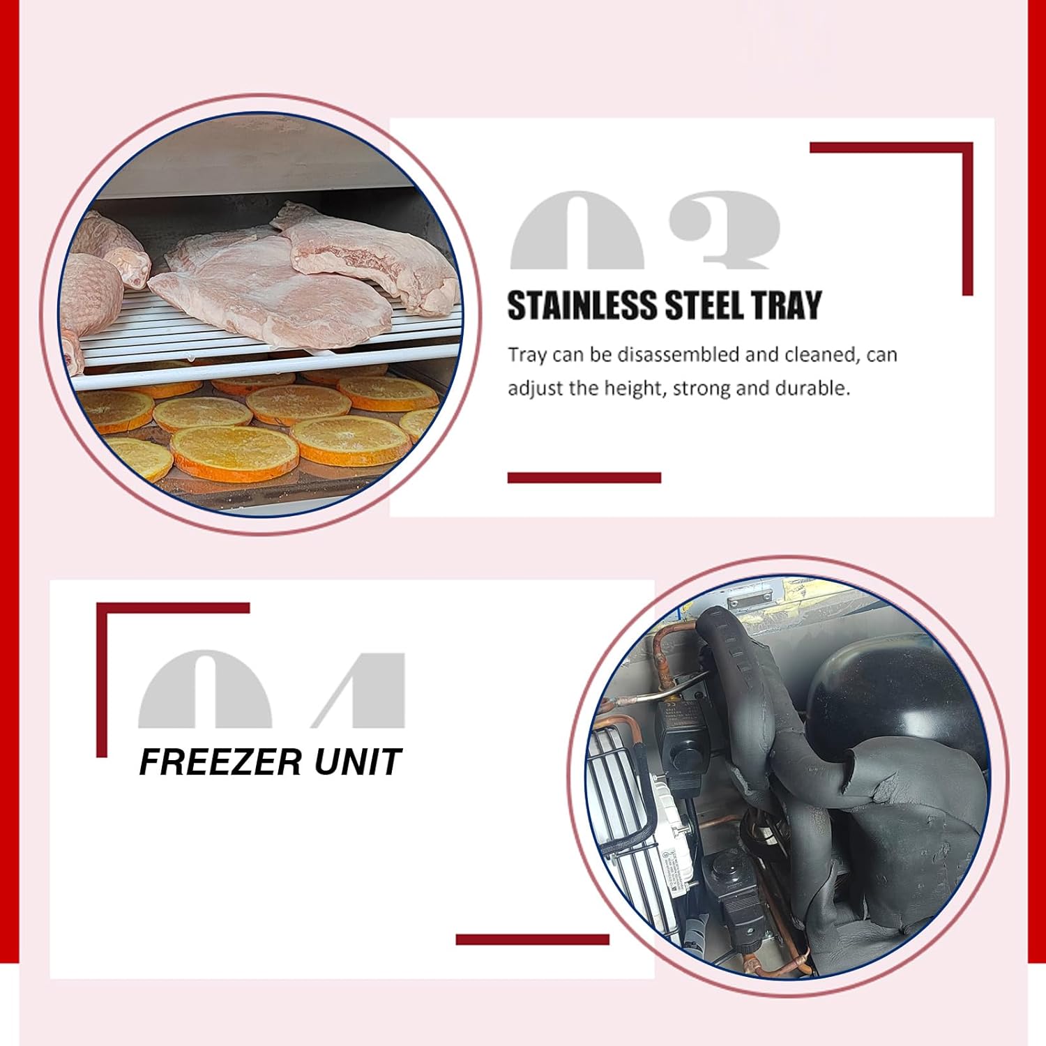 Kolice Commercial Tabletop Blast Chiller, Freezer Cabinets, Chest Freezer, Shocking Freezing Blast Freezer for Restaurant, Ice Cream Store, School, Home-Lowest Temperature -31°F(-35°C)