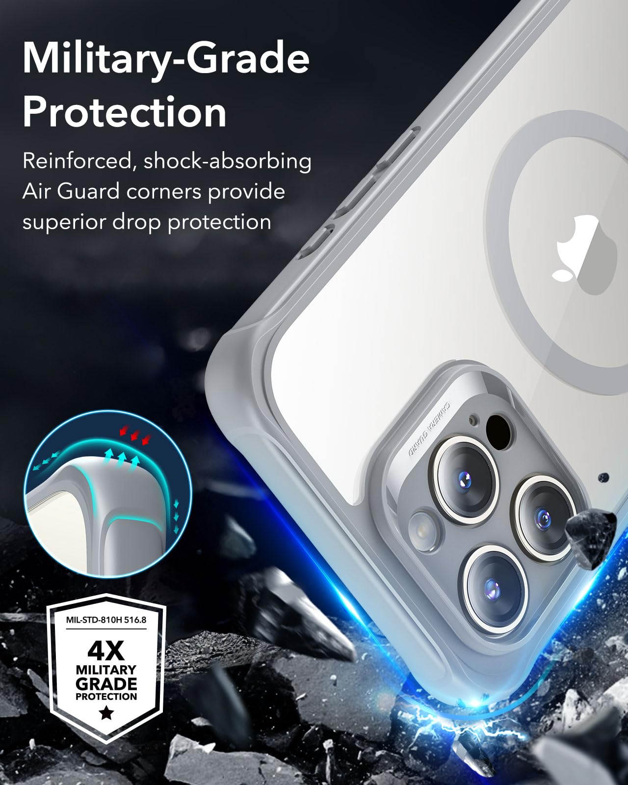 ESR for iPhone 16 Pro Max Case Set, 1 Set Individual Lens Protectors, Compatible with MagSafe Phone Case - Image 4