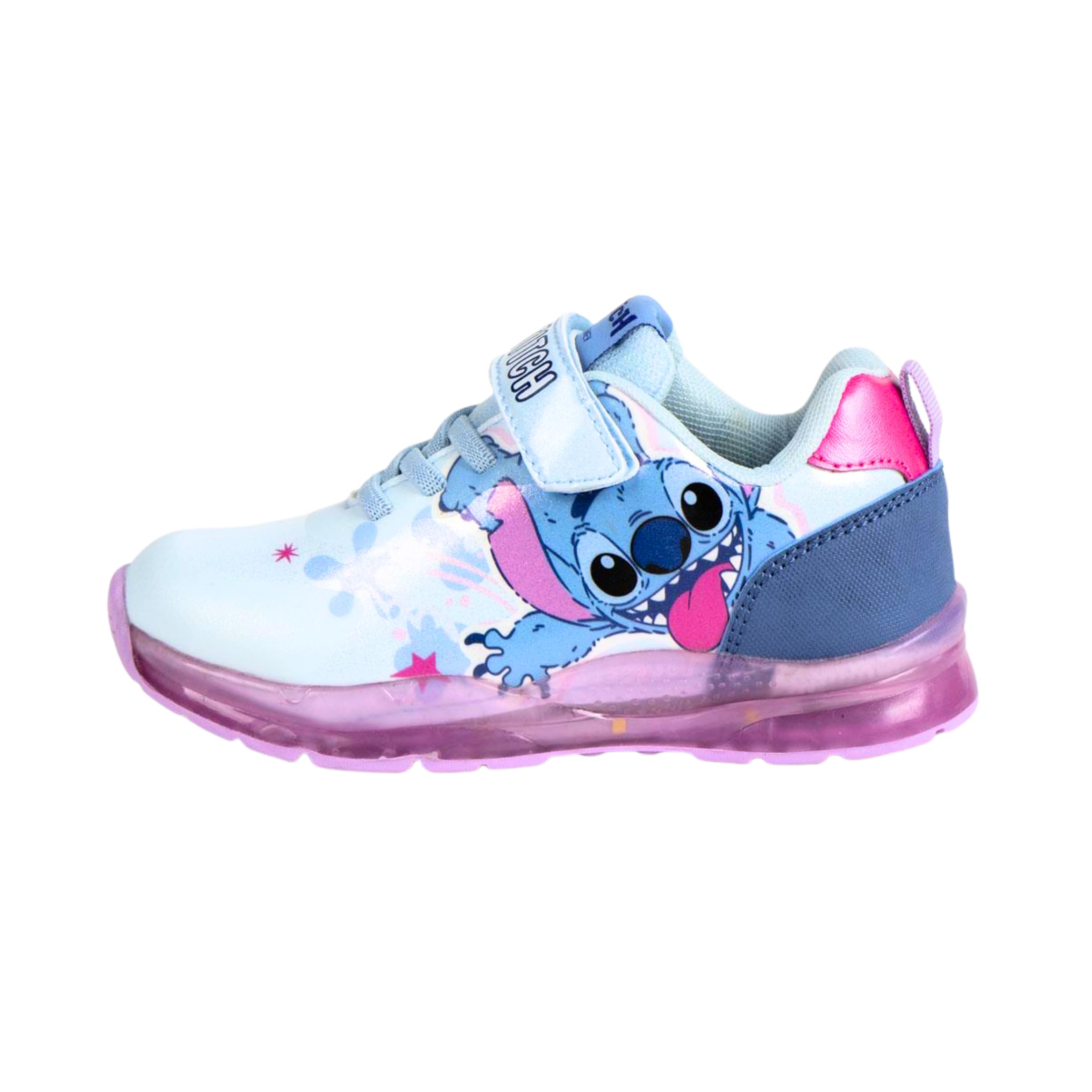 Disney Stitch Baskets pour Fille, Chaussures au Design Scintillant, Coffret Cadeau Inclus, Tailles EU 25 à 32