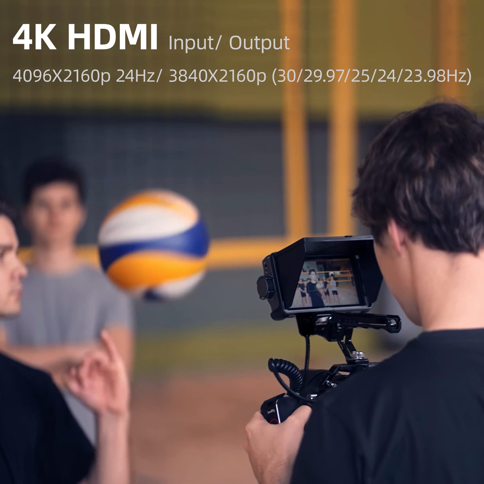 VILTROX Monitor da campo HDMI da 5,5 pollici 1200 nits 4K 10 bit, Touchscreen 3D LUT Kit video portatile con batteria, On-Camera RGB Parade Istogramma Forma d'onda Focus Assist (DC-550 Pro)