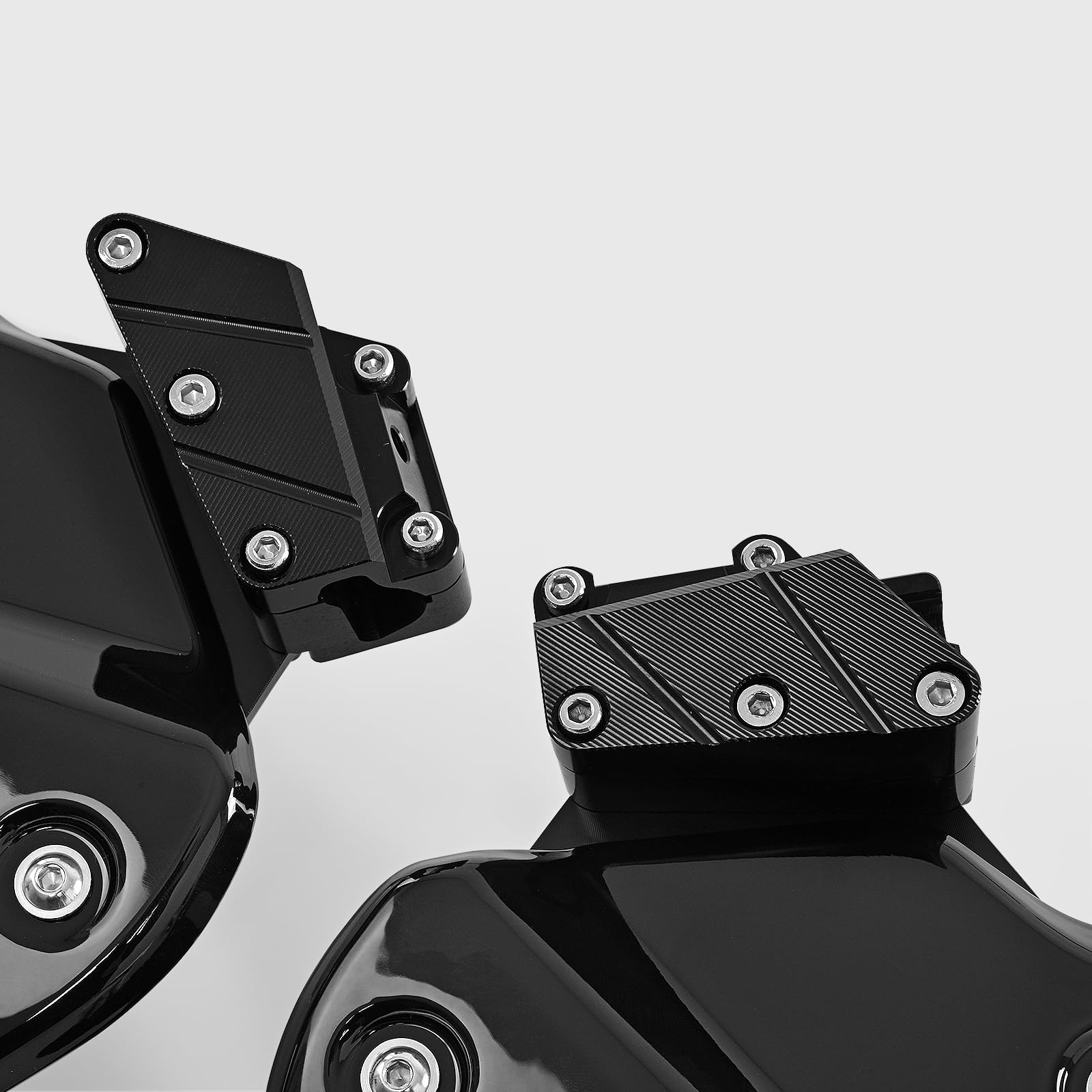 Osłona przedniego błotnika motocyklowego z włókna węglowego, kompatybilna z BMW S1000R S1000RR M1000RR S1000XR 2019-2025, ABS połysk tekstura węglowa (czarna)