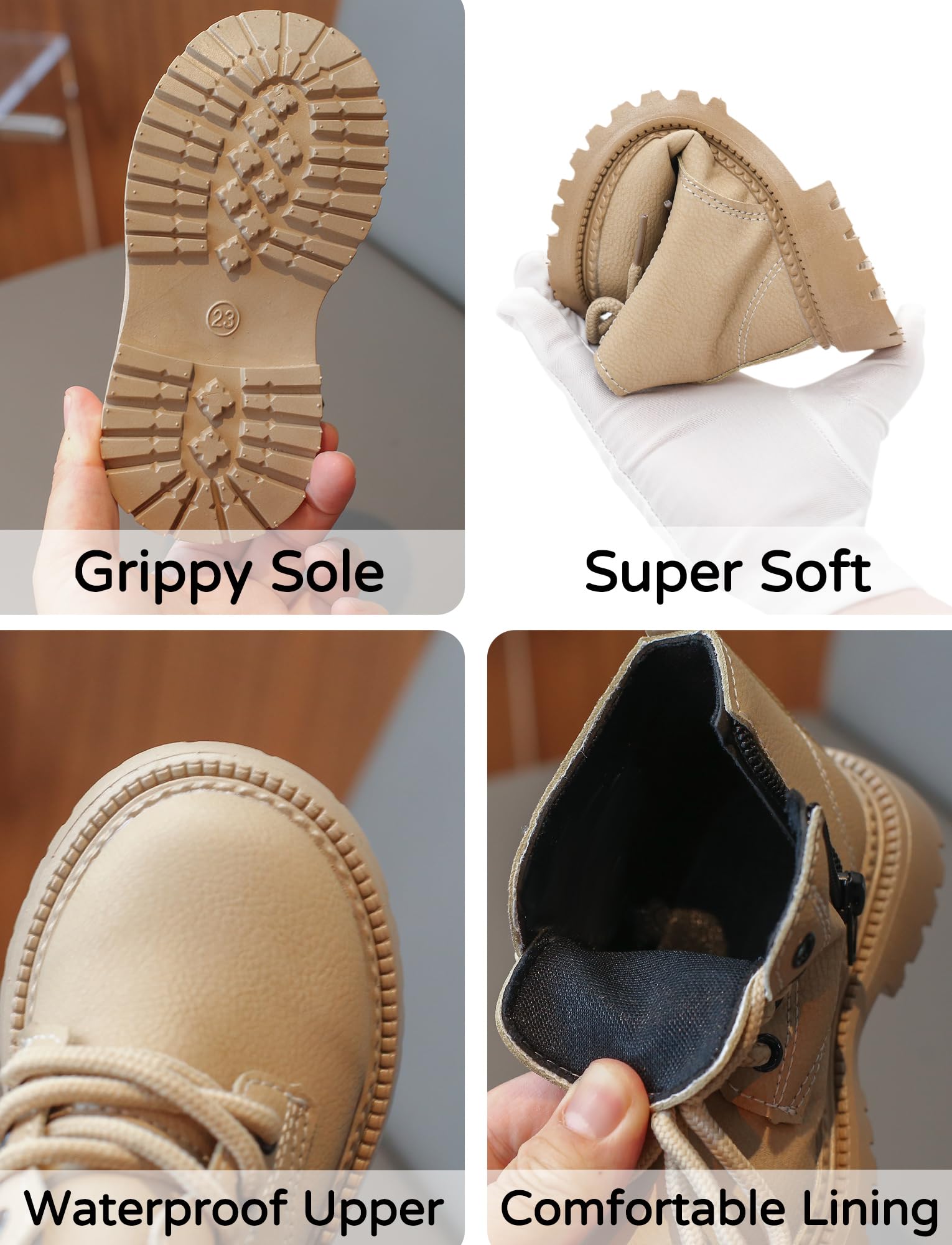 SEAUR Stivali da equitazione per bambini, ragazzi, impermeabili, alla moda, comodi e leggeri