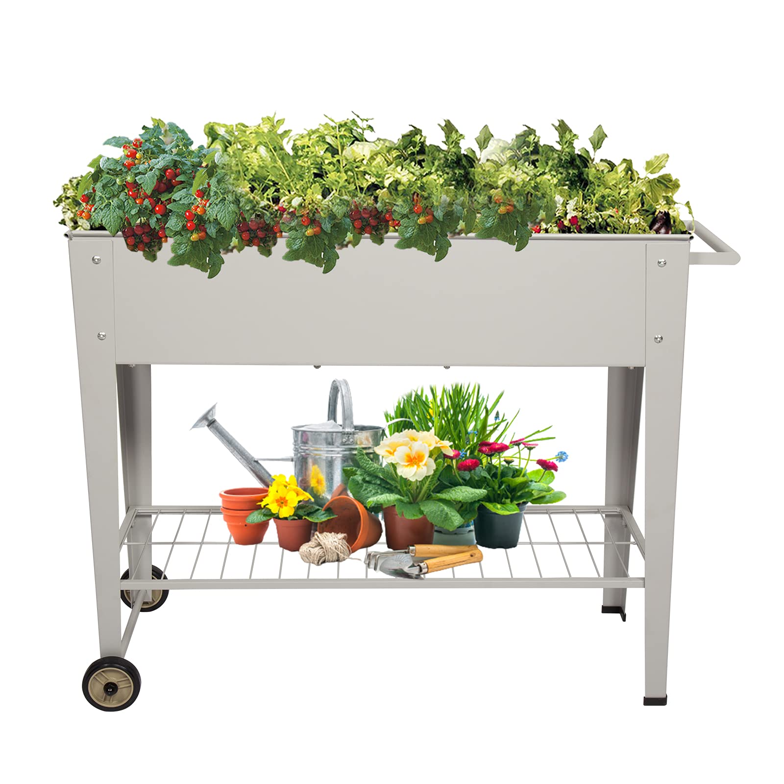 Buy kinbor er Raised Beds, Outdoor Elevated Garden Bed On Wheels