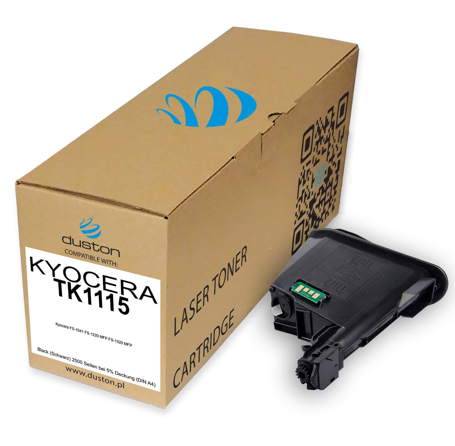 Toner Compatibile Per Kyocera TK-1115 1T02M50NL0 Kyocera FS-1041 / FS- 1220MFP / FS-1320MFP, STAMPA 1600 PAGINE - Foto 2