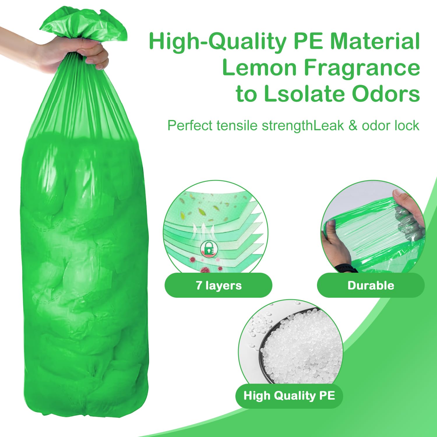 12 Pack Nappy Disposal Bags -4.5m Each Roll,Diaper Pail Refill Bags Compatible with Tommee Tippee Simplee Sagenic,Twist & Click,Angelcare,Baby Nappy Bags Hold 280 Diapers,Smellproof,Leak-Resistant - Image 4