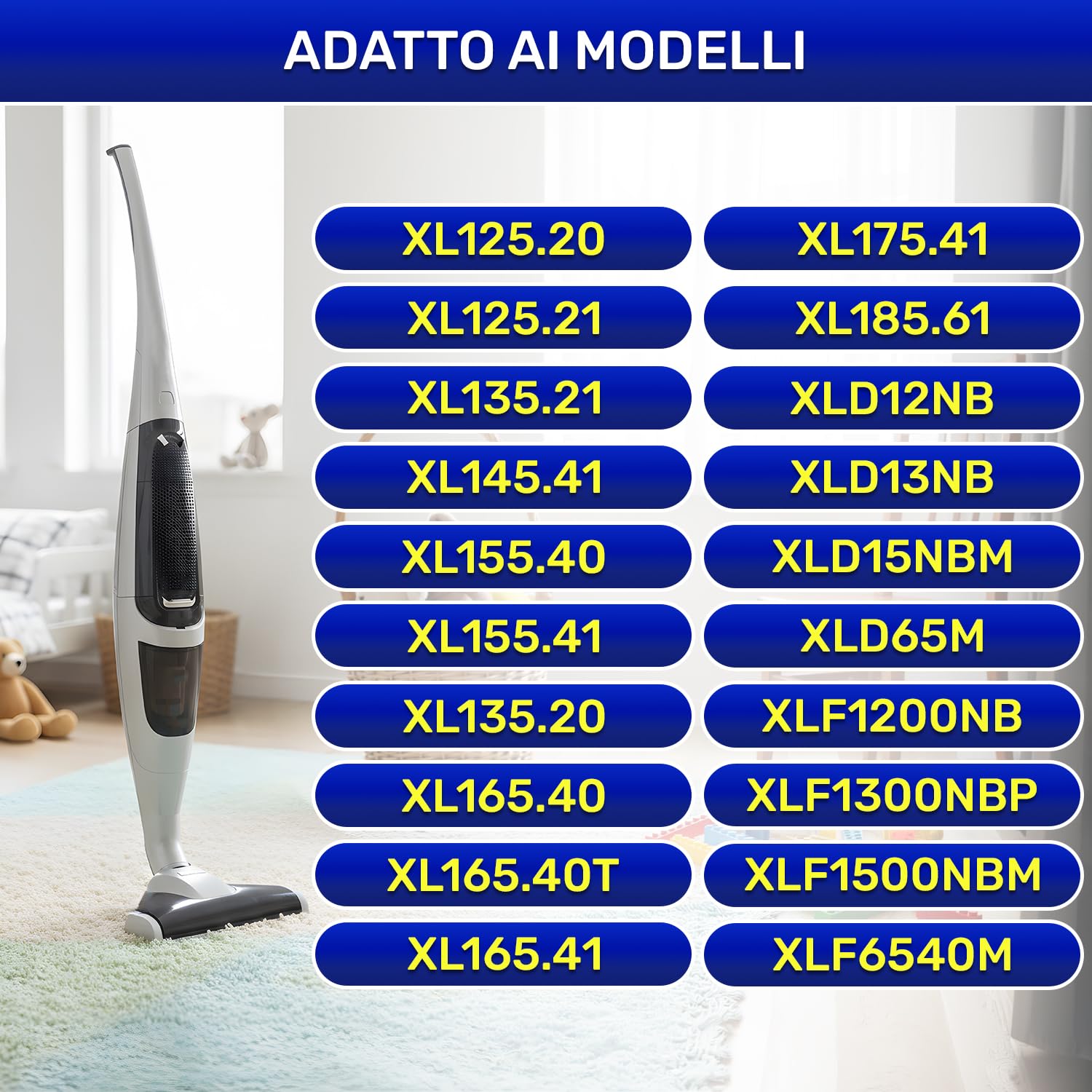 Filtro HEPA Aspirapolvere con Codice Originale 5519210651 5519210581 per Delonghi Colombina XL XLD XLF - MONTERAL