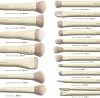 Buttery Blends Set de 18 brochas de maquillaje para rostro y ojos etiquetadas | Set de brochas de regalo ultra suave completo con difuminado, base, corrector, rubor, bronzer y sombras, fibra sintética que no se desprende 5