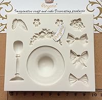 Vista 2 de Sunhat sugarcraft molde de silicona copa goma pastel decoración arco fondant cupcake decotions cinta chica playa verano