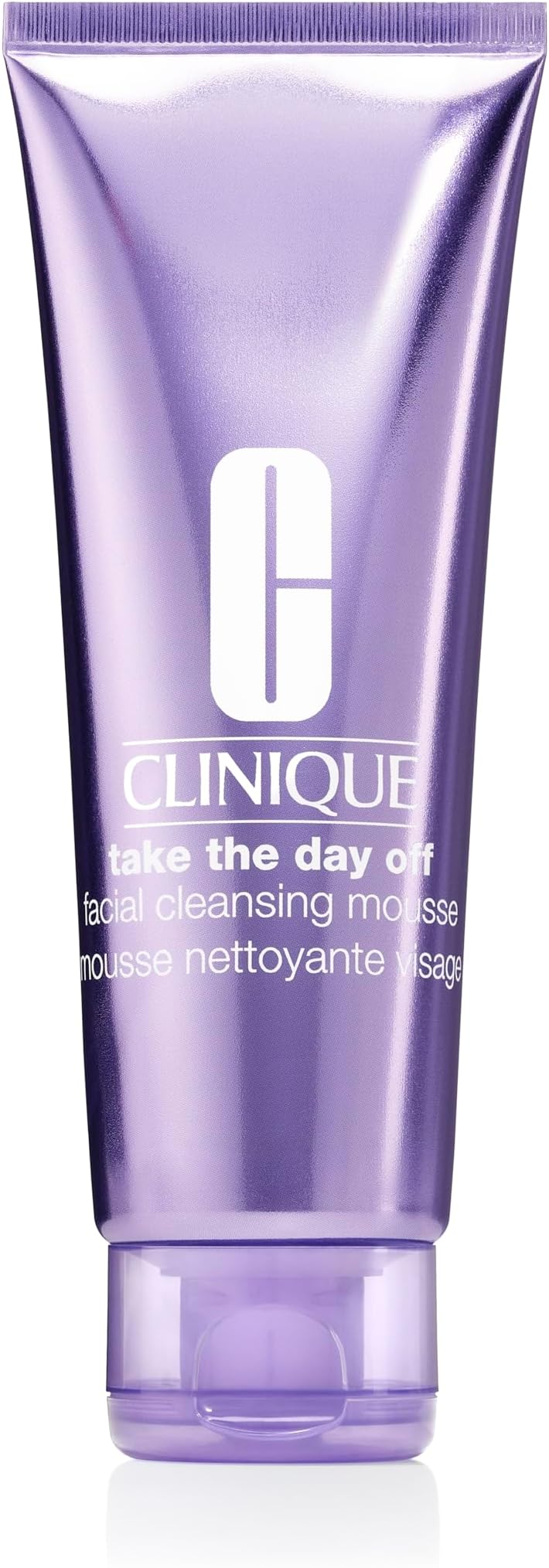 Clinique Take The Day Off Facial Cleansing Mousse With Hyaluronic Acid + Glycerin | Dissolves Makeup, Sunscreen + Pollution | For All Skin Types, 4.2 Fl Oz