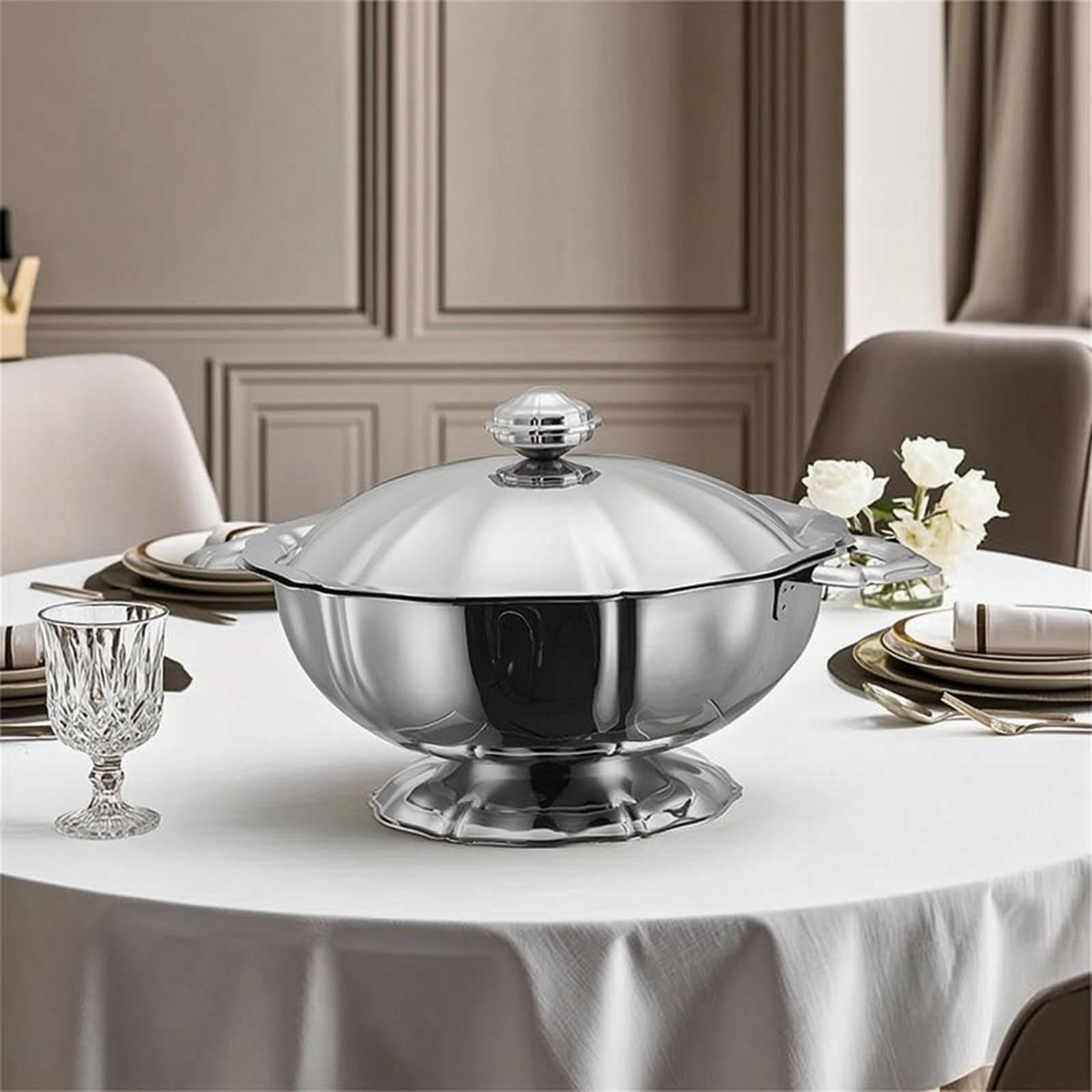 rockible schale mit deckel rostfrei buffetschale mit deckel lebensmittelecht schüssel für hotelrestaurant