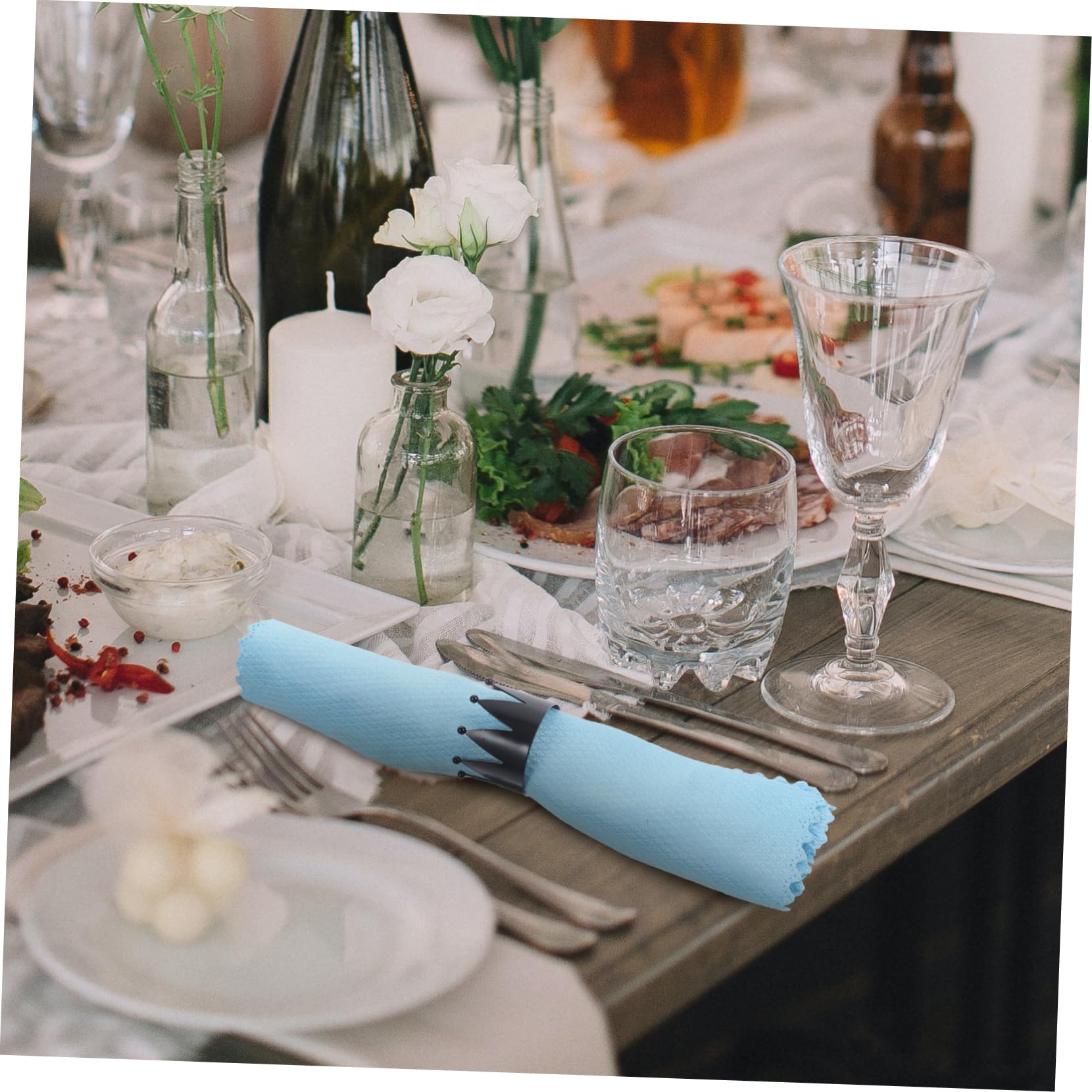 5 Ensembles Serviette Forme Support Décoratif pour Table De Mariage Dîner 4 Pièces * 5