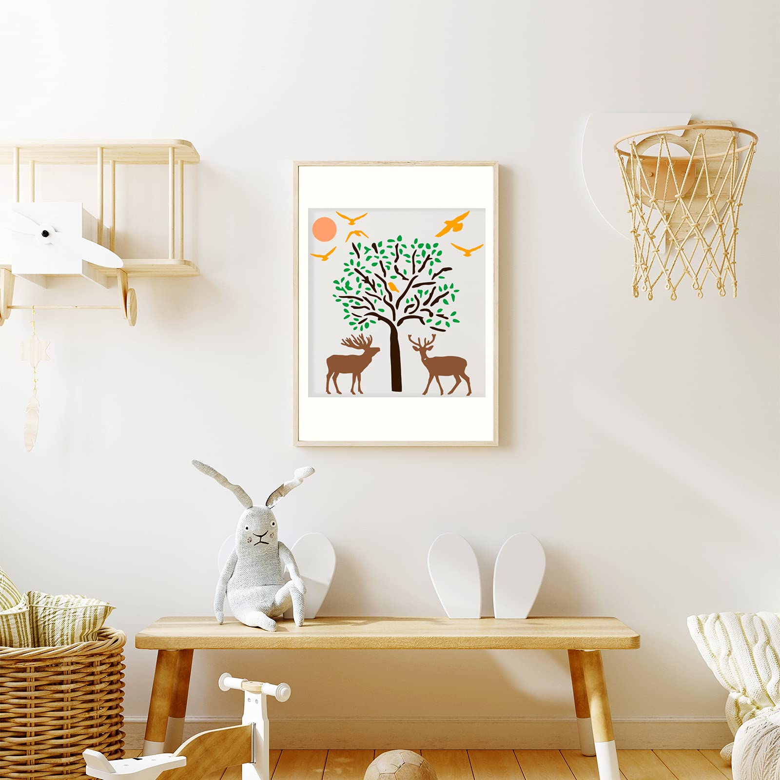 9 Pieces Animal Art Picture Drawing Stencils Reusable with Drawing Wax Paper, Animal Polyester Film Template for DIY Art Creation, Home Decor Engineering, Wall, Clothing, Wood, 7.87 * 7.87 inch 1