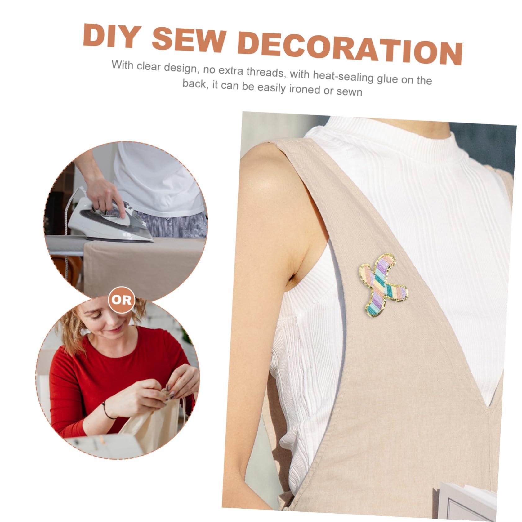 jojofuny 4 Set Toppe Ricamate Decorative Da Applicazioni Termoadesive Per Abbigliamento E Accessori Per Riparazioni E Decorazioni Fai Da Te 26 Pezzi*4