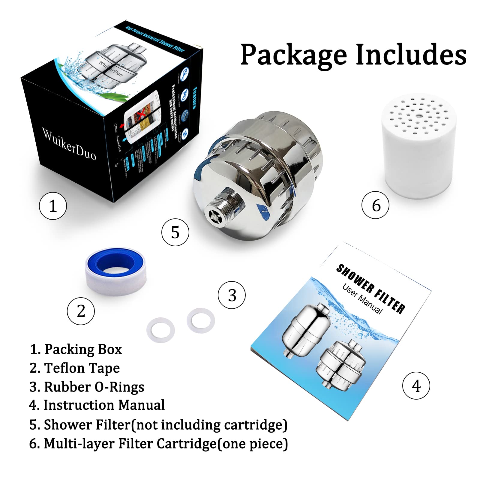 Filtro Ducha,Filtro Antical Ducha,Ducha Filtro Universal Reemplazable para Elimina Los Metales Pesados Cloro y Otros Depósitos en Agua Dura, Reduce la Picazón en la Piel Seca y la Caspa