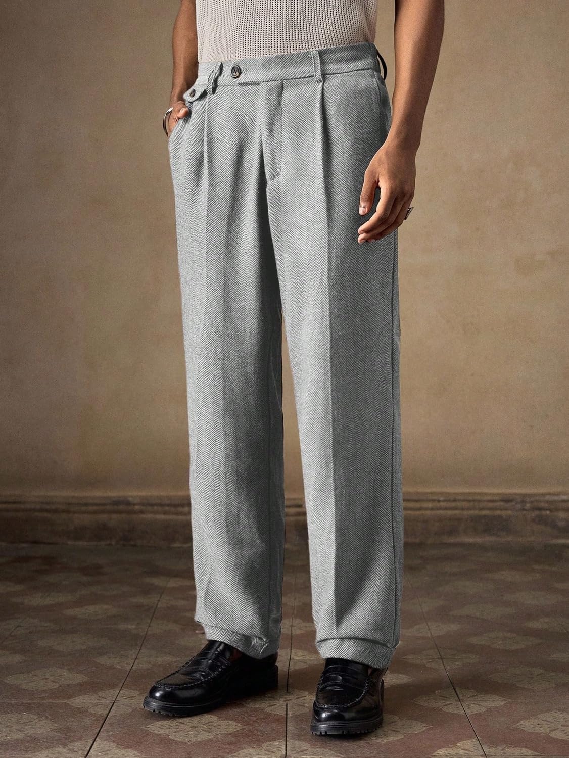 Lymio Pantaloni da uomo || Pantaloni casual da uomo || Pantaloni stile tinta unita || Eleganti patch con pantaloni (TR-51-54)