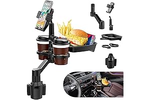 4 in 1 Dual Cup Holder Expander: Enhanced Convenience and Organization for Your Drive
