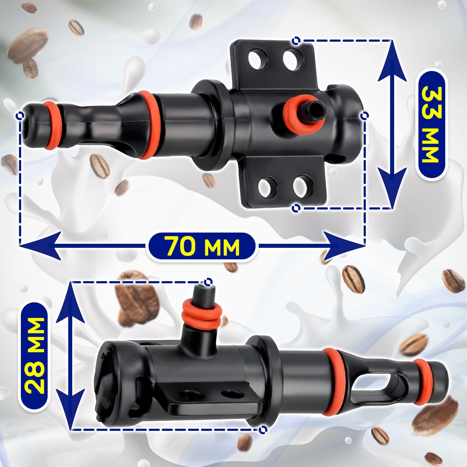 MONTERAL Gruppo Raccordo Valvola con Guarnizioni V3 2Bar per Macchina Caffè Automatica con Codice Originale 421946011491 per Gaggia per Saeco per Philips - Garanzia di 10 Anni