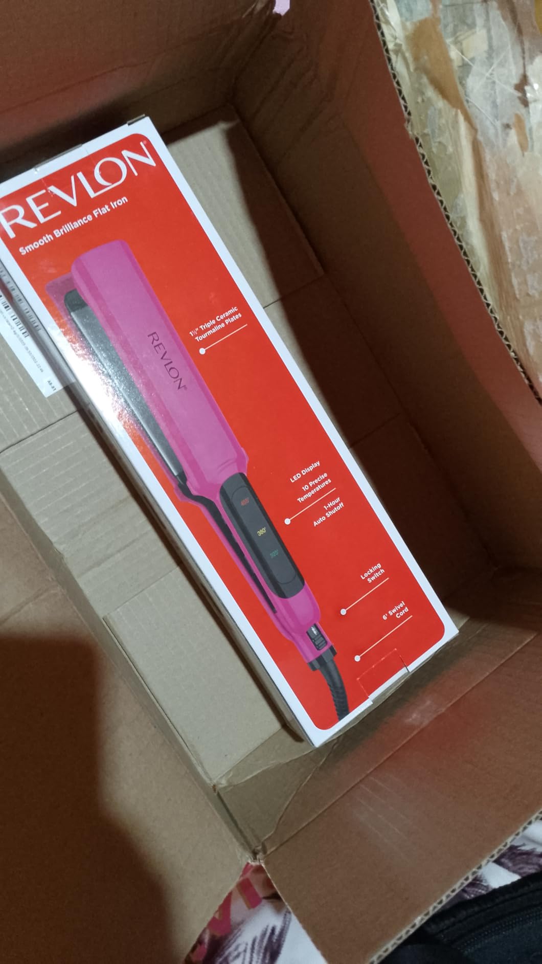 REVLON Smooth Brilliance Ceramic Extra Long Flat Iron, 1-1/2" inch