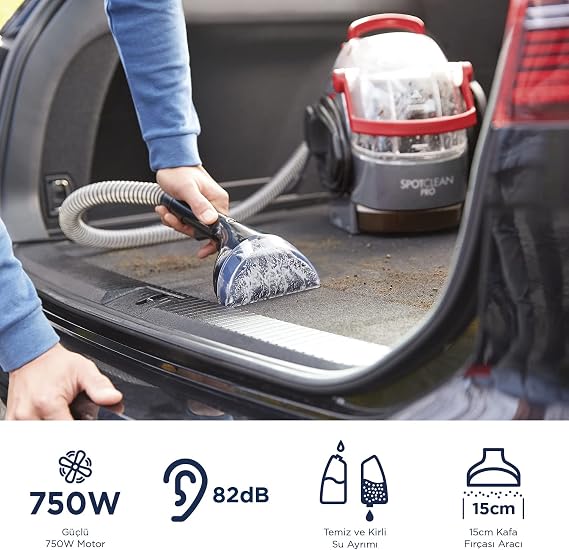 Bissell 750W 1558N Spotclean Pro Halı, Ev Ve Araç İçi Döşemelere Özel Leke Çıkarıcı, En Zorlu Lekeler İçin İdeal