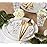 PLASTICPRO 32 Piece Combo Plates Set includes 16-7\'\' inch Plates & 16-10\'\' inch Plate White Plastic Floral Design Party Plate With Gold Rim, Premium heavyweight Elegant, Tableware,