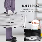 VEVOR Folding Work Platform, 330 lbs Load Capacity, 29.9“x20 Aluminum Drywall Stool Ladder, Heavy Duty Work Bench w/Non-Slip Feet, Ideal for Washing Vehicles, Cleaning, Painting, Decorating