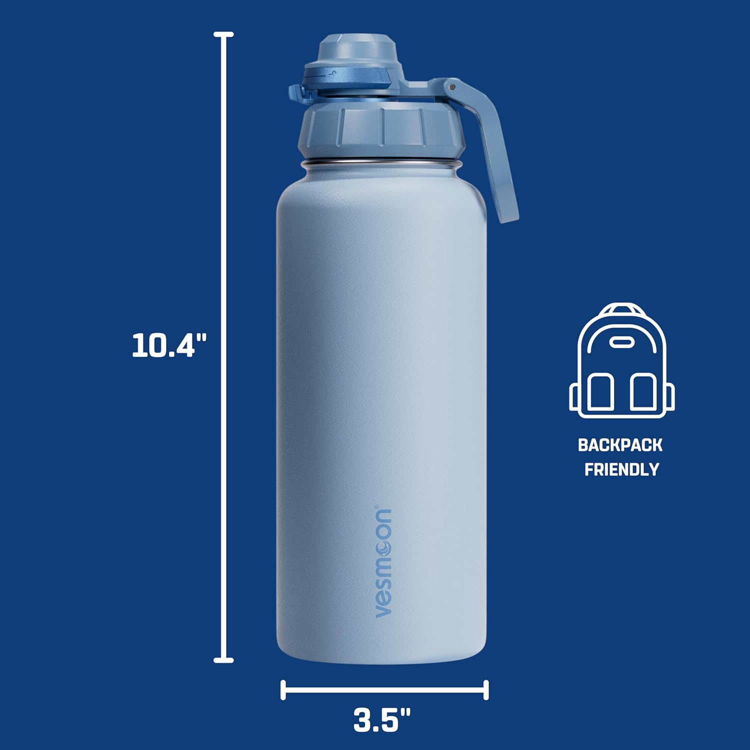 Vesmoon Vessence 32 Oz Stainless Steel Tea Infuser Bottle for Loose Leaf Tea, Water, Herbs, Fruits - Triple Layered Insulated, Leak Proof Bottle with Lid and Clip Handle - 24 Hours Hot/Cold - Image 3