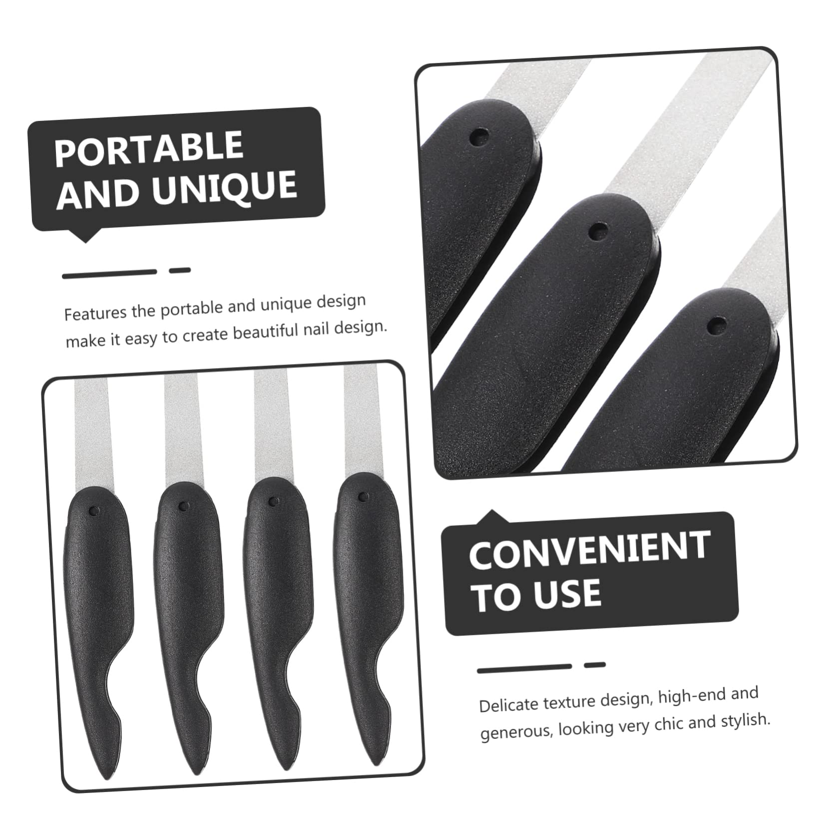 Healeved 24pezzi Limette Per Unghie Piccole e Riutilizzabili Strisce Metallo Per Manicure e Pedicure Utensili Per La Delle Unghie Con Design Elegante e Texture Delicata