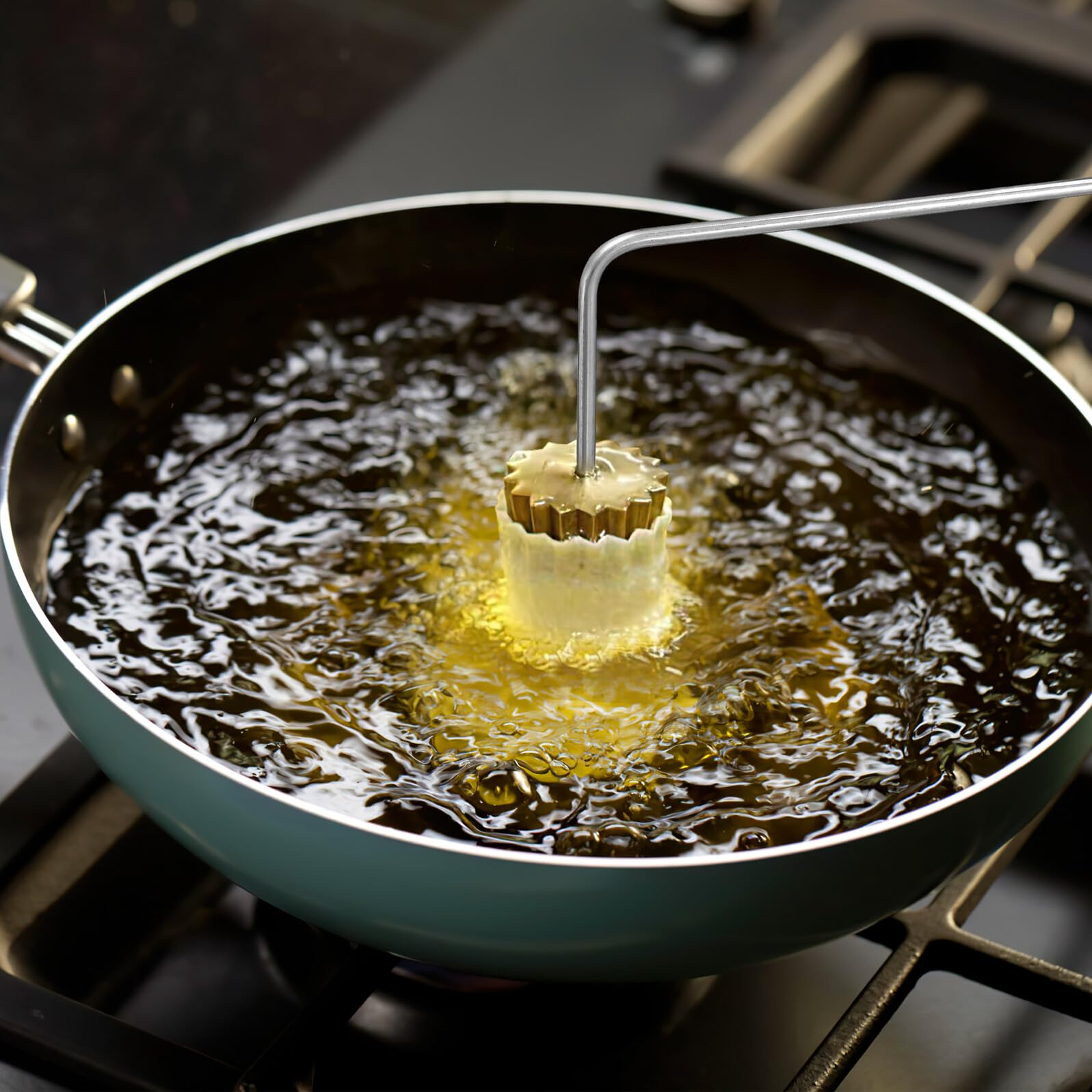 Cabilock 2 Stück Malaysischer Kleine Goldene Pancake Backform aus Feinem Abnehmbare Antihaft Eierkuchenform für Nyonya Snacks und Vielseitiges DIY Backzubehör