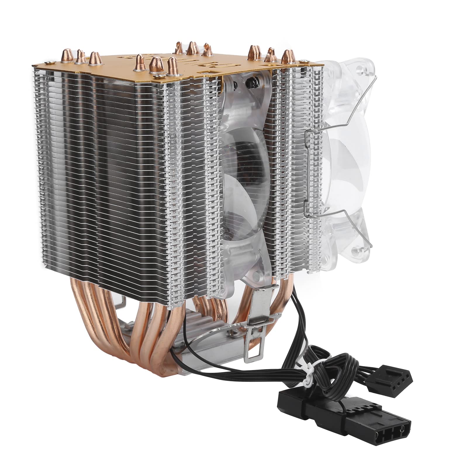 Raffreddatore CPU Ventola CPU Dissipatore di Calore 6 di Calore 48 CFM Silenzioso Cuscinetto Idraulico a 4 Pin 1800 RPM DC12V con Ventola ABS LGA 775 1155 1156 1
